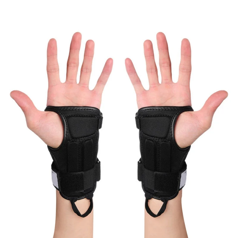 1 زوج ليكرا الرياضة حامي المعصم دعم اليد eva واقية للدراجات التزلج armguard النخيل مبطن اليد الحرس المعصم حماية