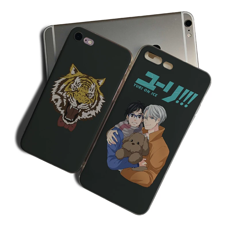 

IMIDO Yuri On Ice Cartoon Printed Covers case For Iphone 7 8 7PLUS 8PLUS X XS XR XSMAX 5 5S SE 6 6S 6PLUS 6SPLUS