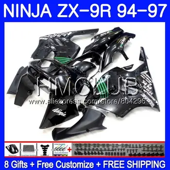 

Bodys For KAWASAKI NINJA ZX900 ZX-9R 94 95 96 97 46HM.1 ZX 9 R 94 97 ZX 9R 900CC ZX9R 1994 1995 1996 1997 Fairing Gloss black