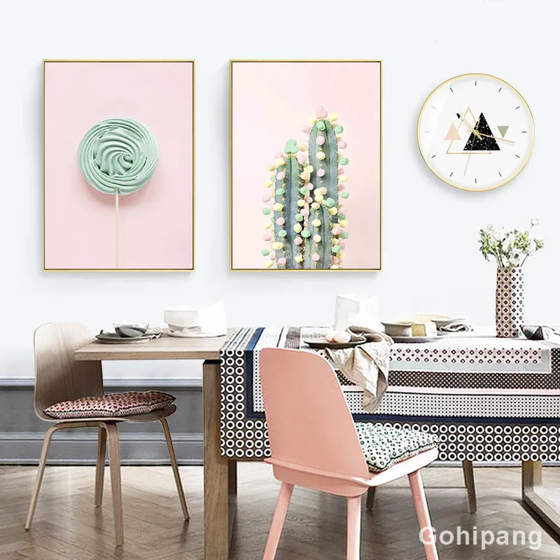 Pink-Candy-Macaron-Lollipop-Food-Picture-Fashion-Nursery-Poster-Indie-Pop-Canvas-Wall-Art-Print-Painting (3)
