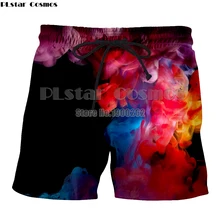 PLstar Cosmos летние новые стильные цветные мужские шорты с принтом 3d Повседневные Шорты Яркие Подвески