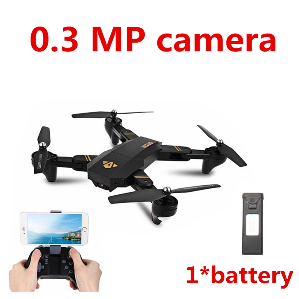 TIANQU VISUO XS809W Квадрокоптер мини складной селфи Дрон с Wi-Fi FPV 0.3MP/2MP камерой удержание высоты Радиоуправляемый Дрон - Цвет: set1