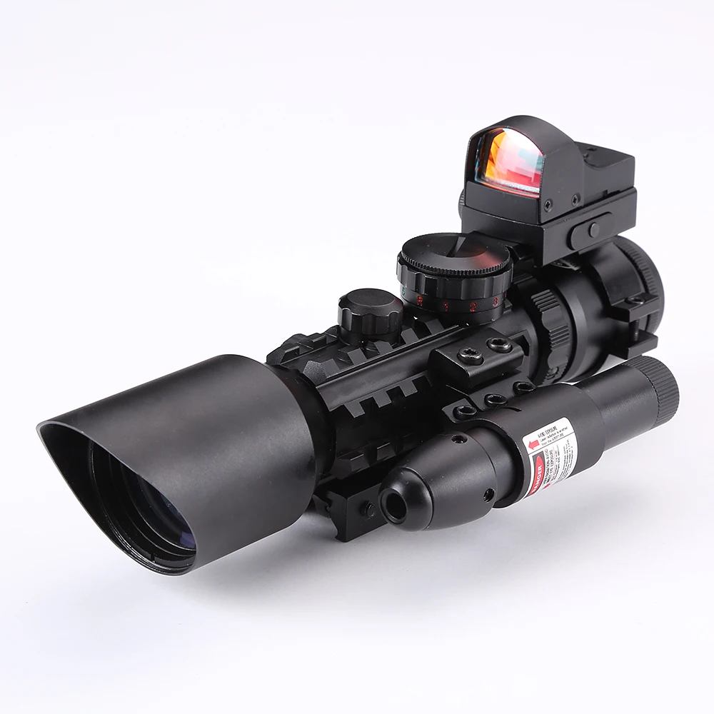 

Hunting Riflescope Red Dot Sight Tactical Holographic Reflex Red Green Dot Sight Laser Barrel Mounts 3 MOA Illumination Sight