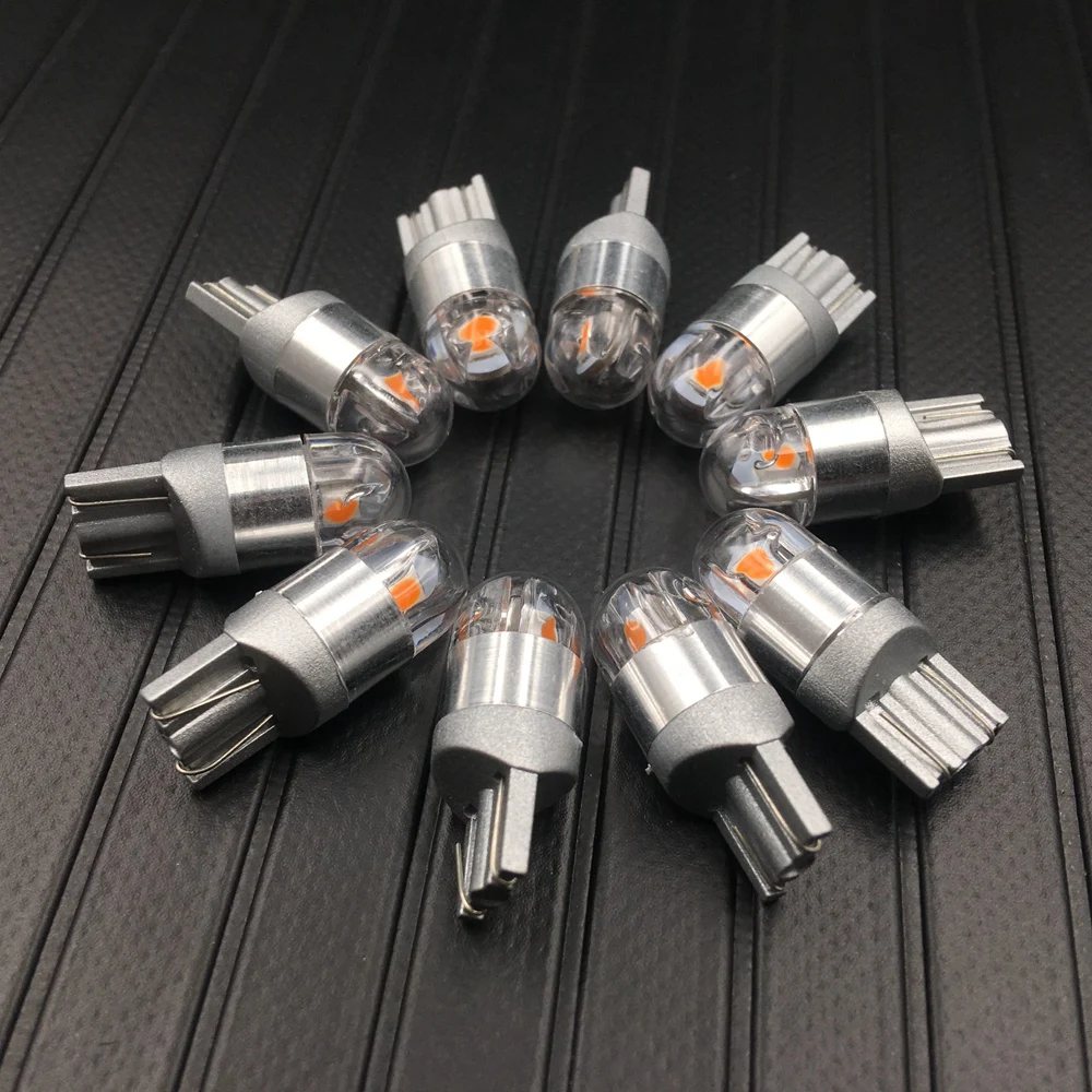 

10pc T10 LED Bulbs White 168 501 W5W LED Lamp T10 Wedge 3030 2SMD Interior Lights 12V 6000K Red Amber yellow Ice Blue