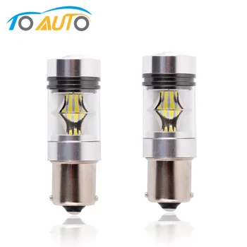 

2PCS 1156 BA15S P21W R5W 1200LM LED Bulb Car Fog Light Tail Driving Lamp DRL Daytime Running Reverse 100W 6000K White 3030 20SMD