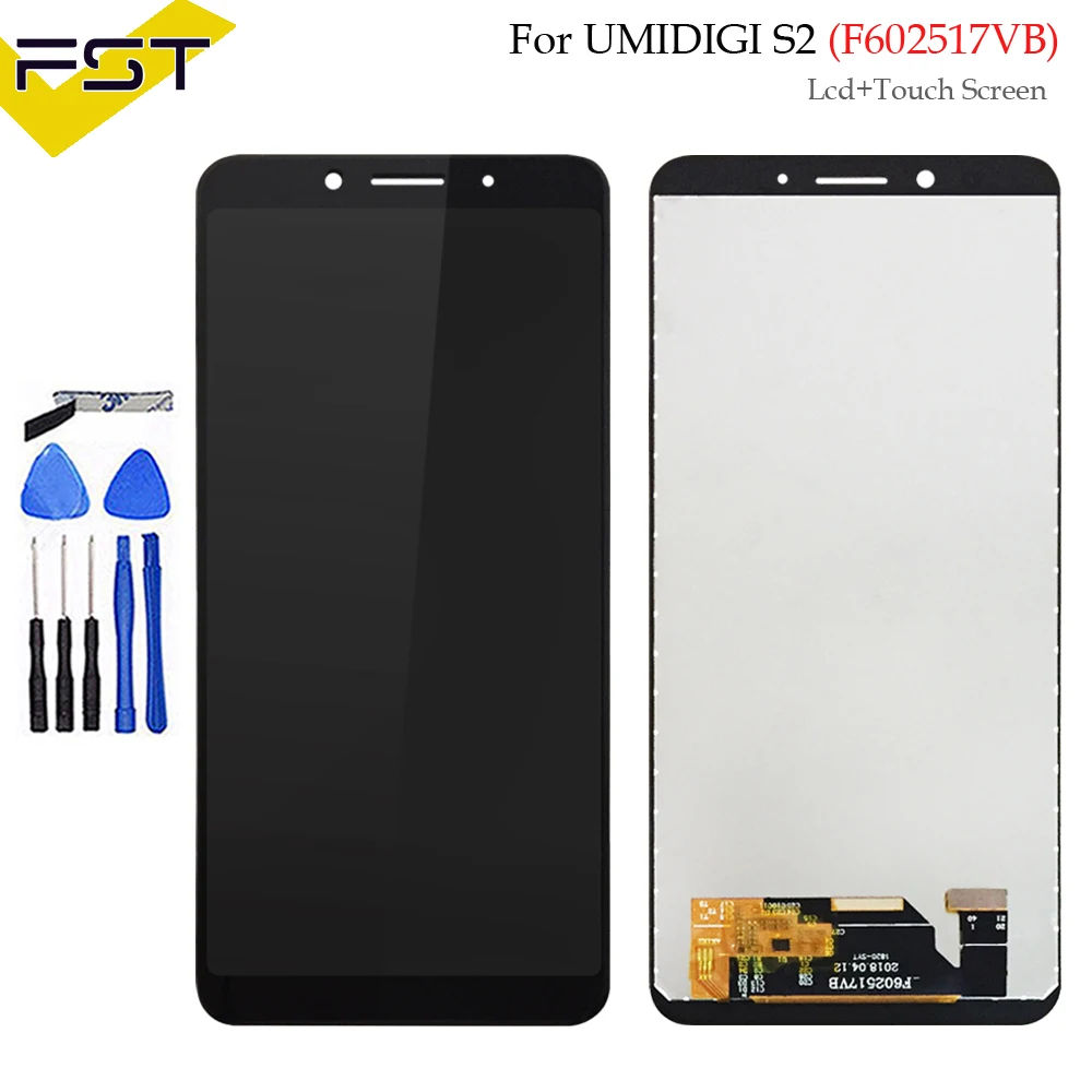 

6.0''Black For UMI UMIDIGI S2 F602517VB LCD Display and Touch Screen Digitizer Assembly Replacement For UMI S2 +Tools+ Adhesive