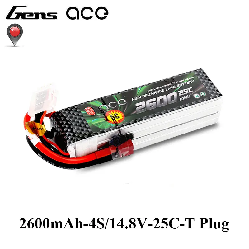Аккумулятор Gens ace Lipo 11 1 В 14 8 в 2600 мАч 3S 4S аккумулятор 25C T Plug батареи для