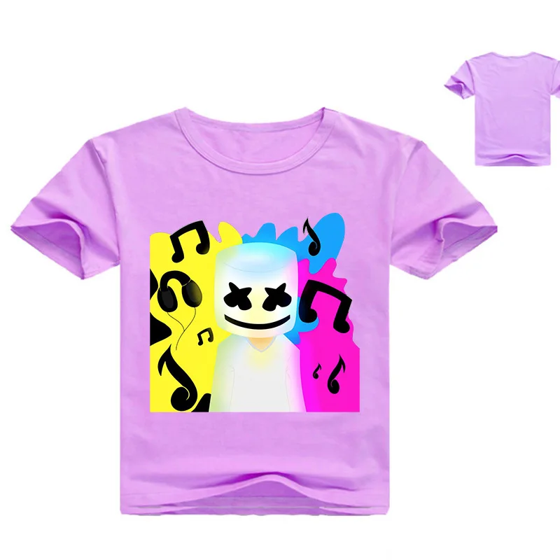 

Marshmello Short Sleeves T-Shirts for Boys Dj Music Girls Marshmello T Shirt Kids Christmas Baby Girl Tops 10 12 Years Designs