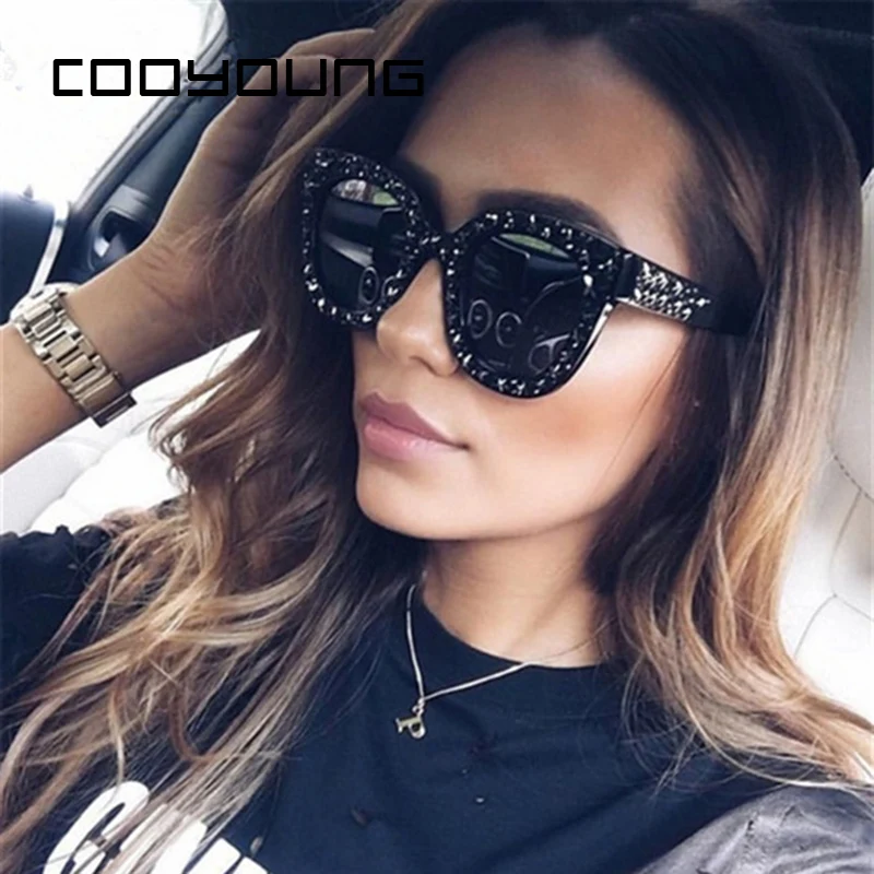 Солнцезащитные очки кошачий глаз COOYOUNG роскошные модные в итальянском стиле с