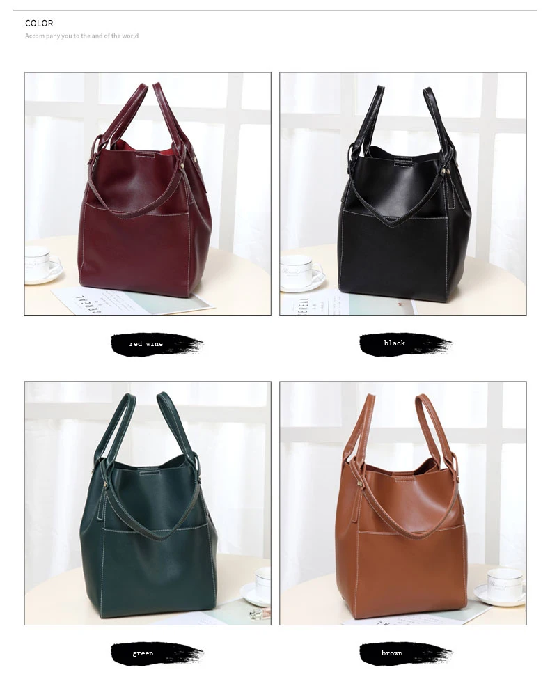 Brand Hot Sale Fashion Ladies Hobos Classic Women Handbag 100% Genuine Leather Large Capacity Shoulder Bag Casual Simple (3)