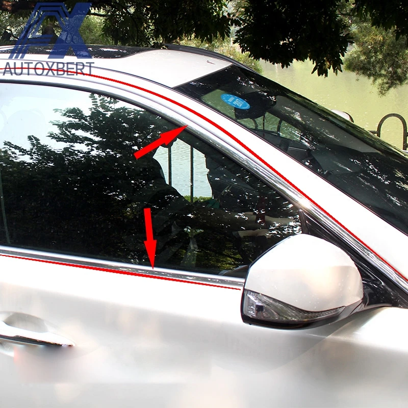 20mm Car styling Chrome Door Side Rocker Panel Trim Molding Window Hood