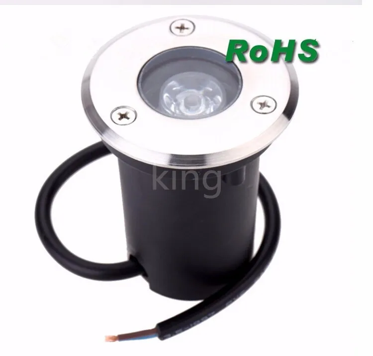 Conduziu a Luz Piso ao ar o Envio Gratuito de 3 Branco Quente Frio Subterrânea Ip68 Enterrado Recesso Livre Lâmpada Ac85-265v w Led 3 Luzes e Iluminação