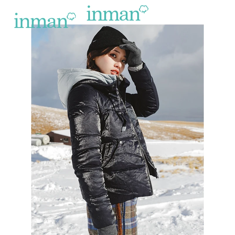 

INMAN Winter New Arrival Female Hooded Short Section Loose Casual Down Coat