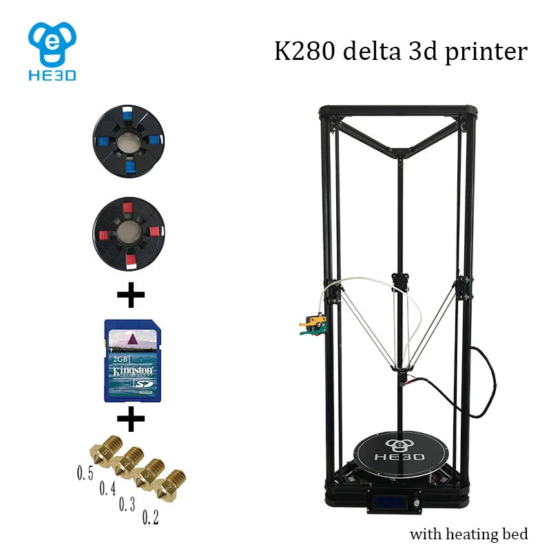 High precision auto leveling large printing size reprap delta diy 3d ... - High Precision Auto Leveling Large Printing Size Reprap Delta Diy 3D Printer Kit K280 With Heat