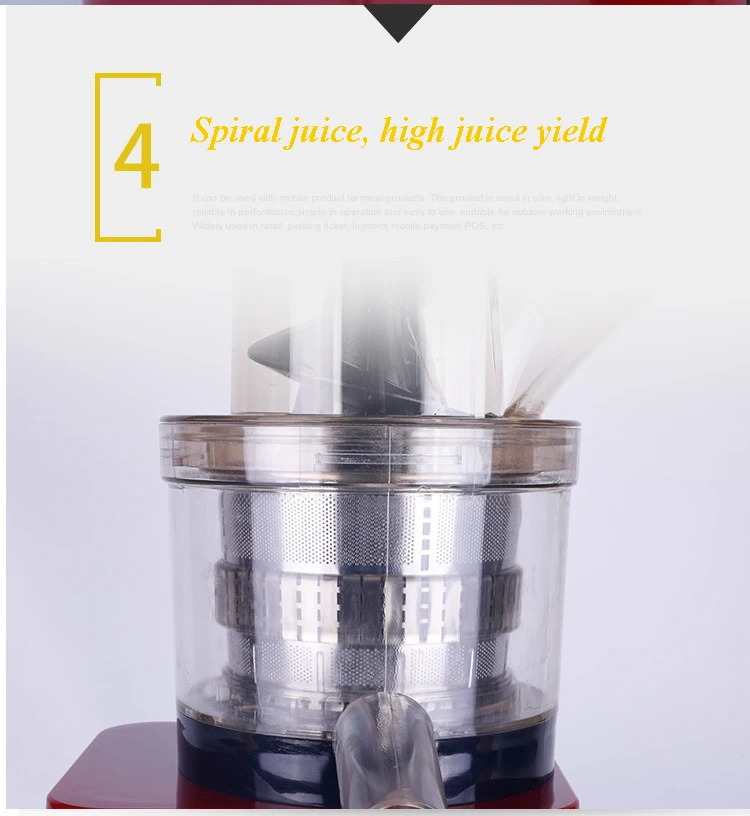 Commercial industrial grade juice machine Low Speed Juicer Multifunction Large Caliber Electric Juicer Machine Juice Extractor