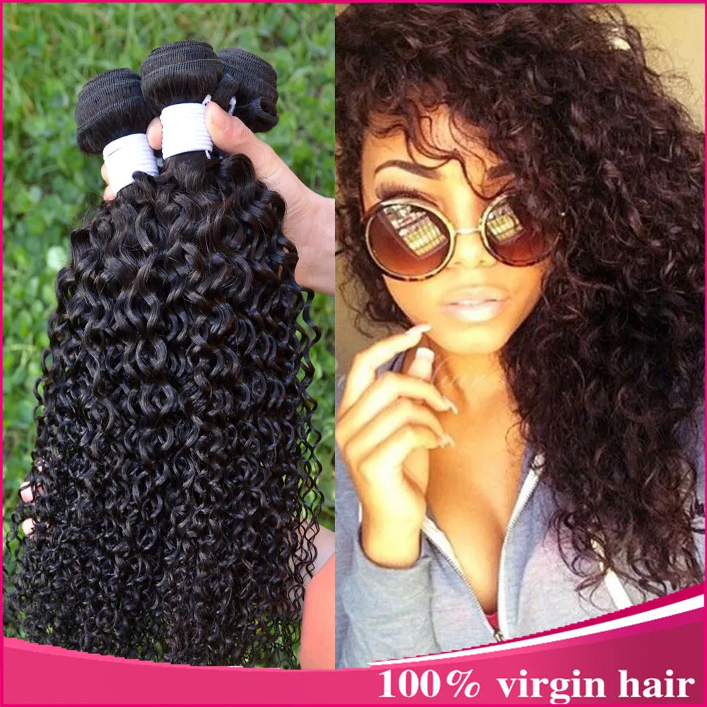 4bundles Brazilian Kinky Curly Hair Weave 8 30inch Mixed Afro