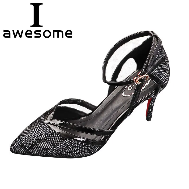 

Ladies Office Shoes High Heel Comfortable Pointed Toe Elegant Women Pumps Genuine Leather 2018 New Arrive Small Size