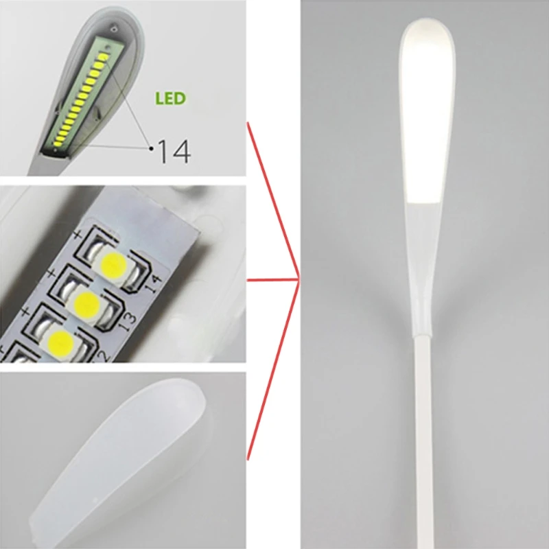 

2019 High quality Flexible LED Reading Light Rechargeable Clip-on Bed Table Desk Lamp Study Beside