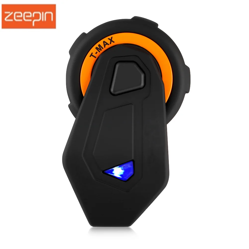 

ZEEPIN T-MAX Motorcycle Helmet Headset Intercom Interphone Bluetooth 4.1 Hands-free 1500M 6 Riders Motorbike Headphone FM Radio