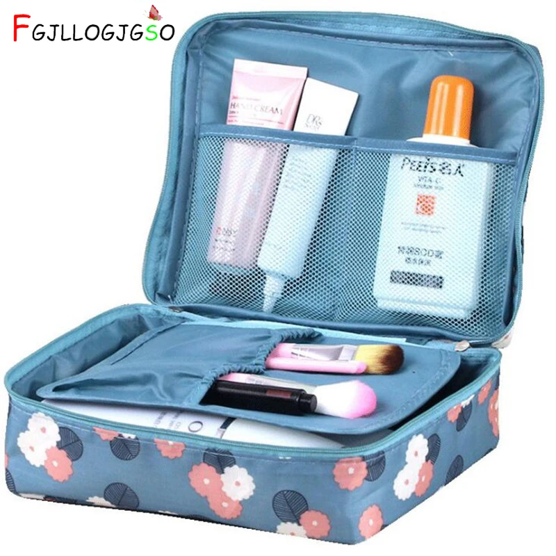 

FGJLLOGJGSO 2019 Neceser Maquillaje Brand Women Cosmetic Bag Wash Toilet Organizer Case Multifunctional Waterproof Zipper Makeup