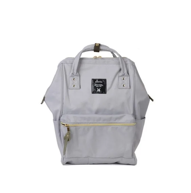 Модный школьный рюкзак anello ring, 15,6 дюймов, холст, для ноутбука, кольцо, посылка, японский бренд, рюкзак для молодых мужчин и женщин - Цвет: Серый