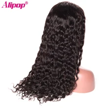 Peruvian Water Wave Lace Front Human Hair Wigs For Black Women With Baby Hair ALIPOP None Remy Hair Wig Pre Plucked