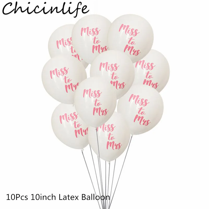 Chicinlife 10 шт. дюймов Miss To Mrs латексные шары Девичник украшение для вечеринки
