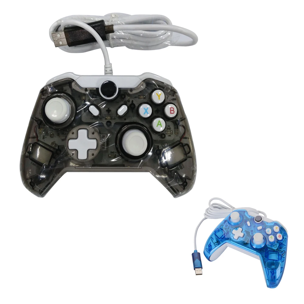 

2pcs High quality USB wired game controller with LED Flashing Light For Xbox One