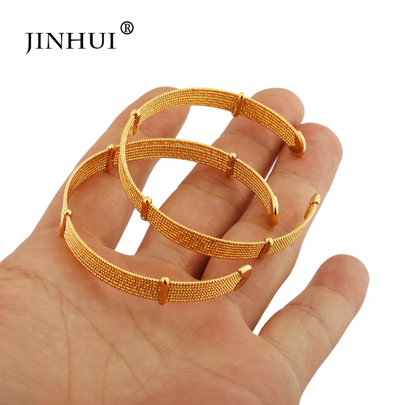 Jin Hui Африканский Модный золотой цвет браслеты ювелирные изделия женские вечерние свадебные подарки девушки растягивающийся регулируемый браслет