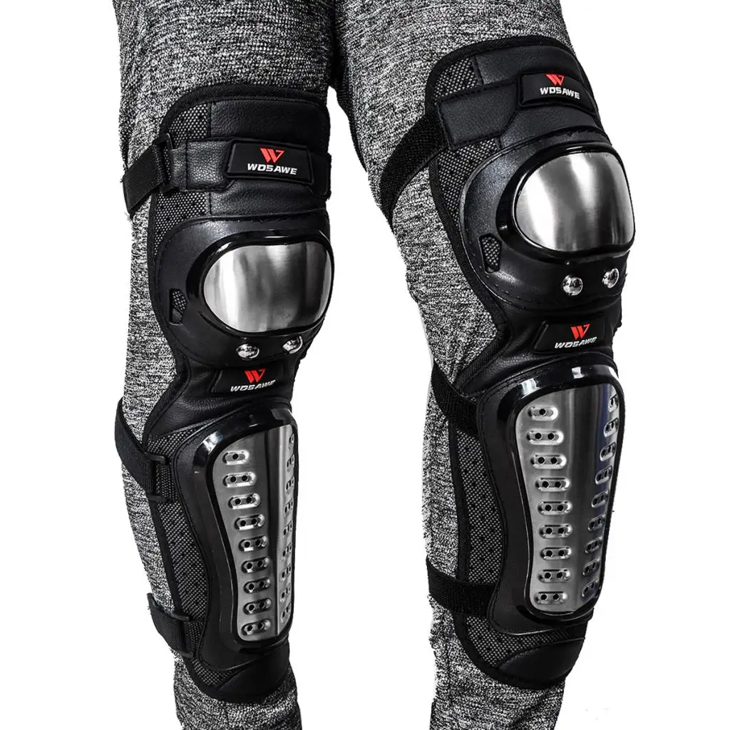 Motorcycle Cycling Racing Motorbike Protective Kneepads,Breathable Knee Shin Guard Protector Armor Black 