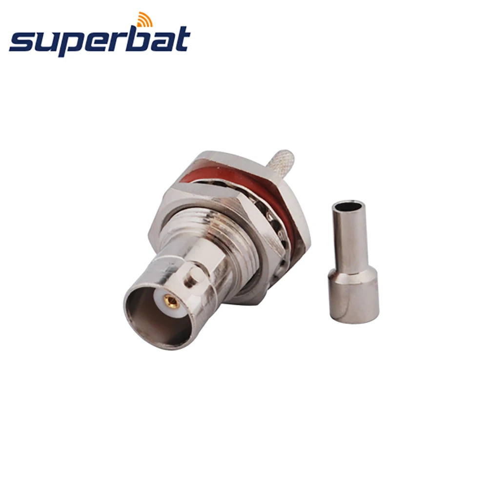 Waterproof BNC Female Crimp Coaxial Connector for RG179 Cable