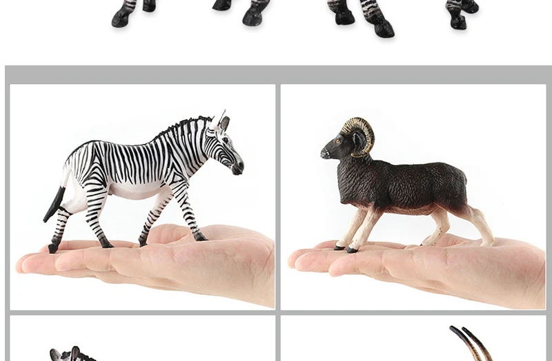 African Wild Animals Toys Antelope Zebra  Cattle Bull Argali Model Action Figures Lifelike Collectible Dolls Figurine Decor Gifts_09
