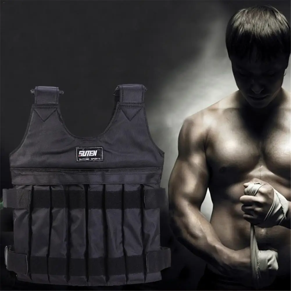 

SUTENG 1-20kg Max Adjustable Weight Jacket Weighted Vest Exercise Fitness Boxing Training Waistcoat Invisible Weight Vest