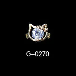 10 шт./лот, циркониевый драгоценный камень, ювелирное изделие для дизайна ногтей, сплав, украшения для ногтей, снежинки/вода/бант/подвеска, горный хрусталь, маникюрные украшения для ногтей - Цвет: GS0270