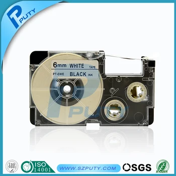 

10PK EZ tape cartridge XR-6WE/XR-6WE1(6mm*8m. black on white). Perfect compatible for EZ labelling machines