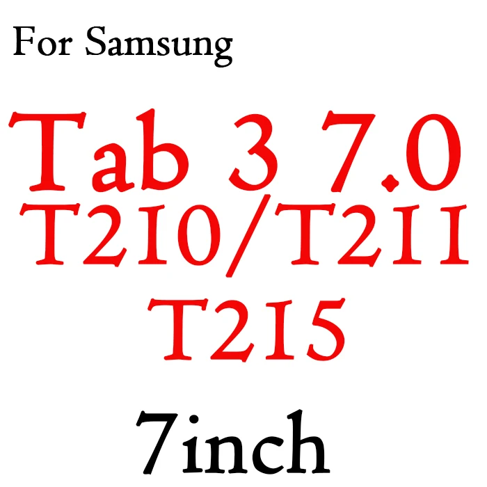 Закаленное стекло HD защитная пленка для экрана 9H 0,3 мм для samsung Galaxy Tab 2 3 4 S A E 8,4 7,0 8,0 A6 стеклянная серия для планшета - Цвет: T210 T211 T2105