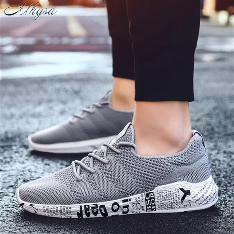 

Mhysa 2019 New spring and autumn fashion men's casual shoes lightweight comfortable breathable black men's sports shoes L084