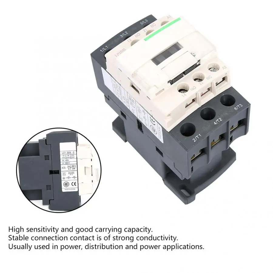 LC1-D контактор переменного тока 50/60Hz 3 полюса катушка контактор переменного тока 220V 25A/32A/38A контактор в соответствии с стандартом eletrico