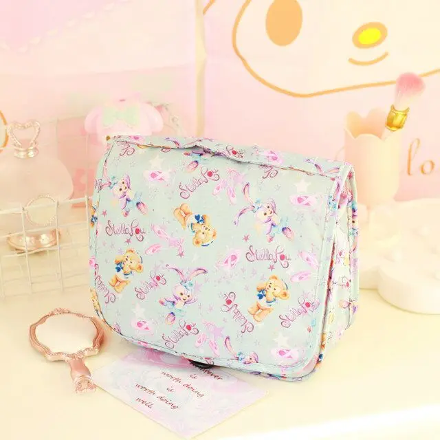 

Kawaii Ballet Rabbit Portable Toiletry Multifunction Organizer Makeup Bag Travel Zipper Cosmetic Bag Folding Wash Storage Bag