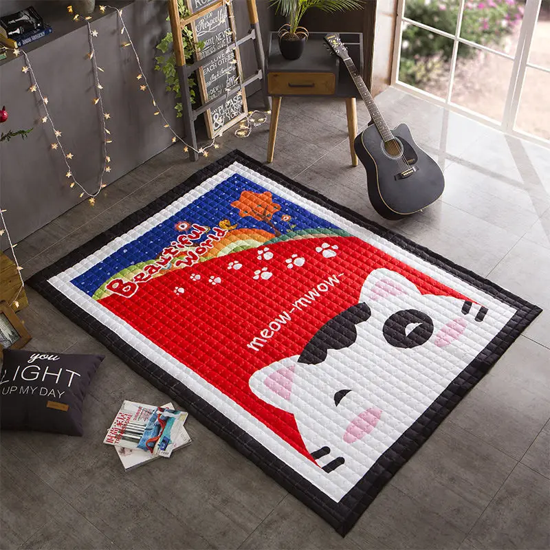 buy Foldable Baby Infant Play Mat Floor Carpet Tapete Infantil Home Baby Room Crawling Mat 145x195cm Cushion Mattress for Kids Room