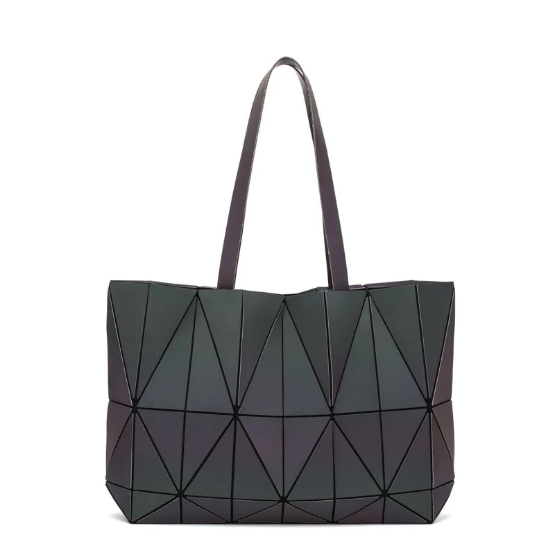 

Luxury Brand Designers Geometric Rhombic Female Handbag Fashion Luminous Folding Designer Shoulder Bags for Women