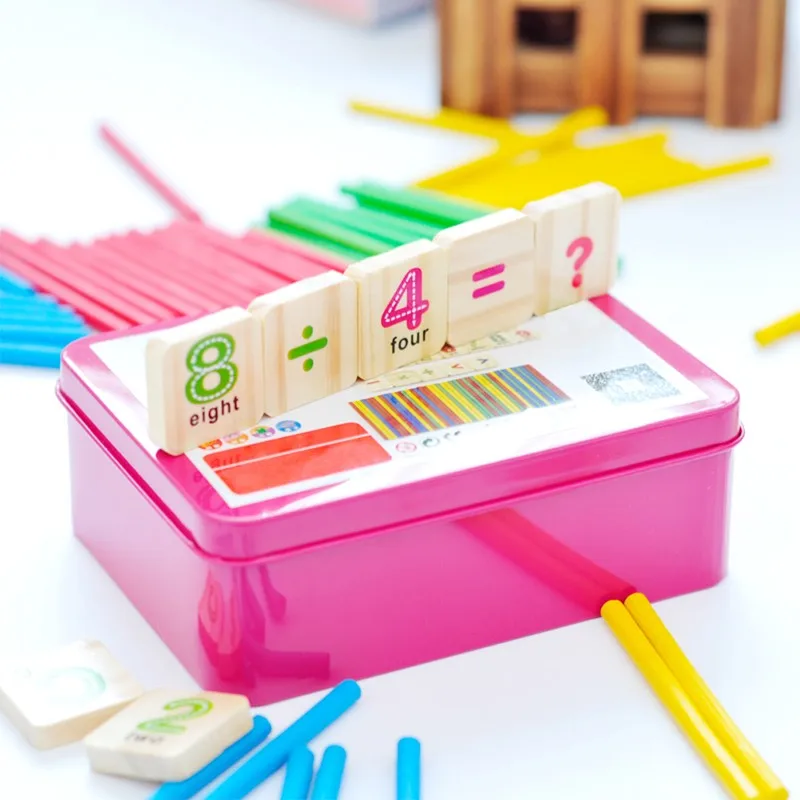 Child Wooden Mathematics Numbers Sticks math Toys Baby Children Early Learning Counting Educational Toy with Box kids gift Child Wooden Mathematics Numbers Sticks math Toys Baby Children Early Learning Counting Educational Toy with Box kids gift