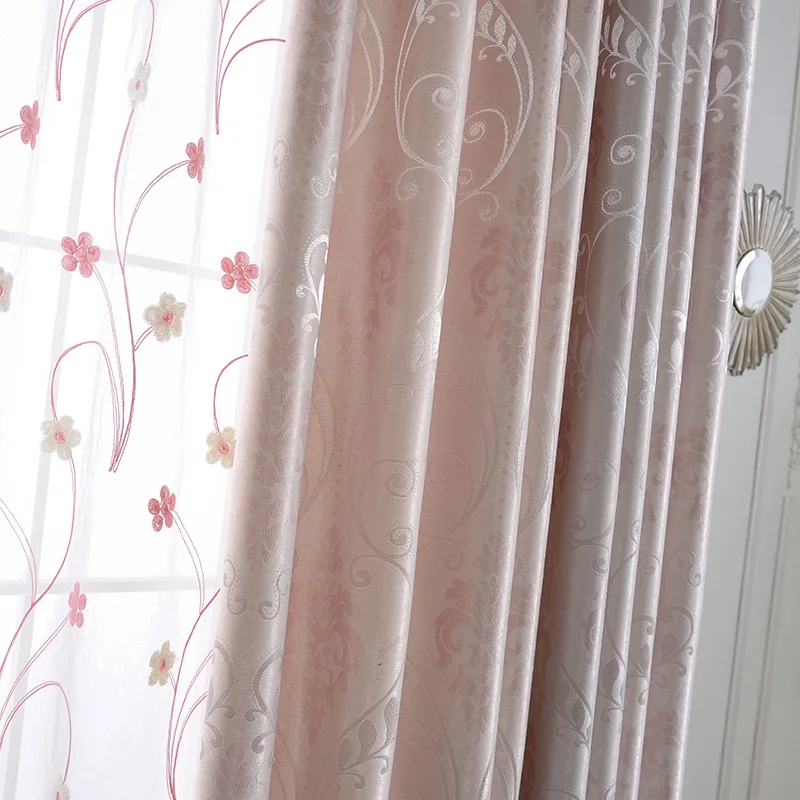 

Fresh European Simple Modern Cationic Jacquard Curtains Simple European Shading Curtains for Living Room and Bedroom