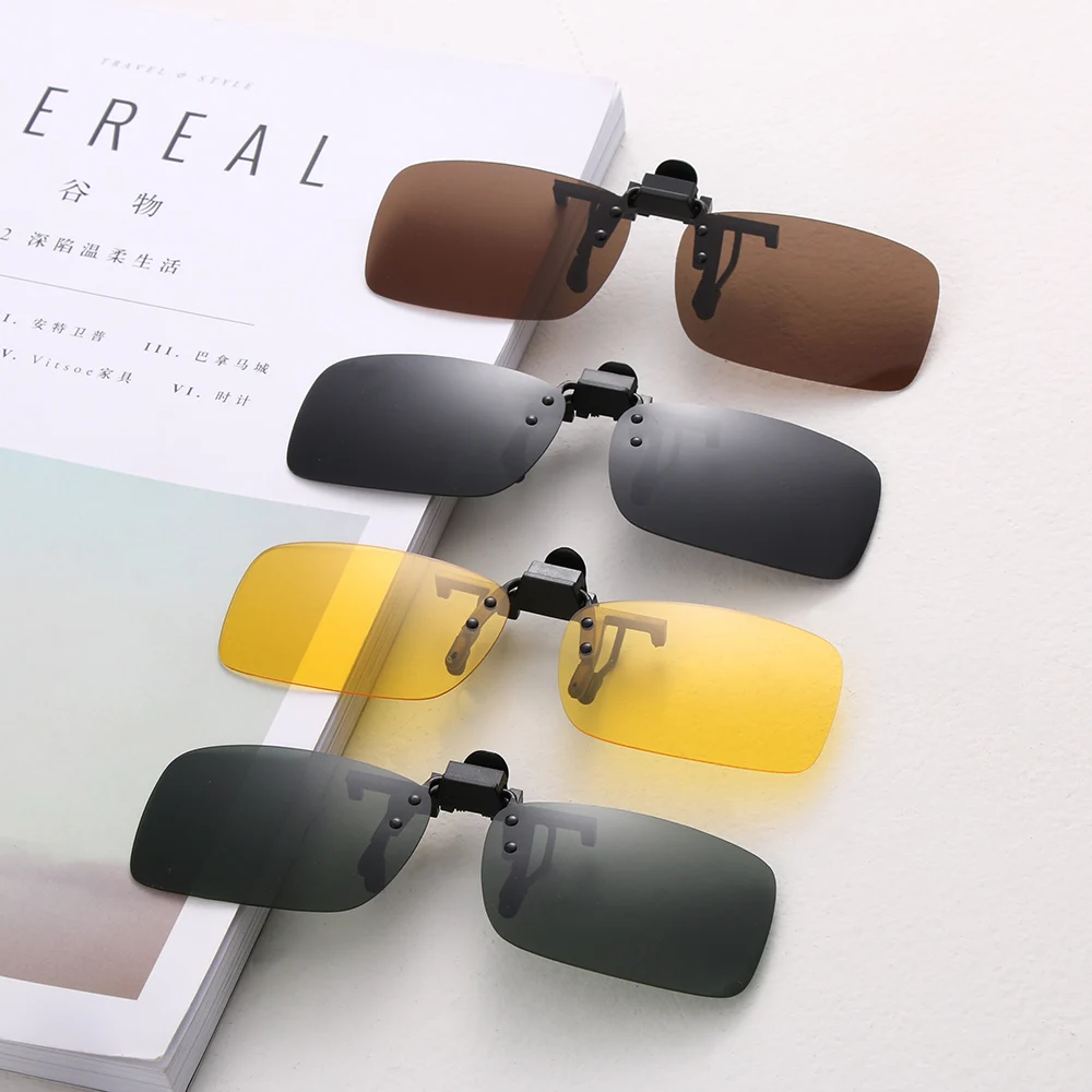 Fashion Polarized Lens UV400 Clip-on Sunglasses Driving Glasses Day Night Vision
