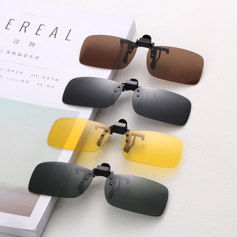 Polarized Lens UV400 Clip-on Driving Glasses Sunglasses Cool Vision Fashion