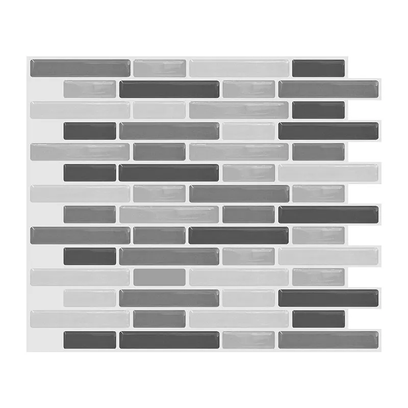 

2019 Gray Embossed Brick Waterproof Self-Adhesive Decor 3D Stickers gray,black,white