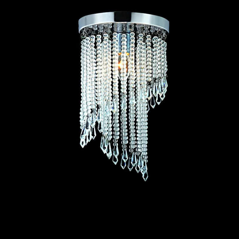 

100% Quality Modern Fashion Luxurious K9 Crystal Led E14 Ceiling Light For Living Room Aisle Entrance Corridor Dia 20cm 1879
