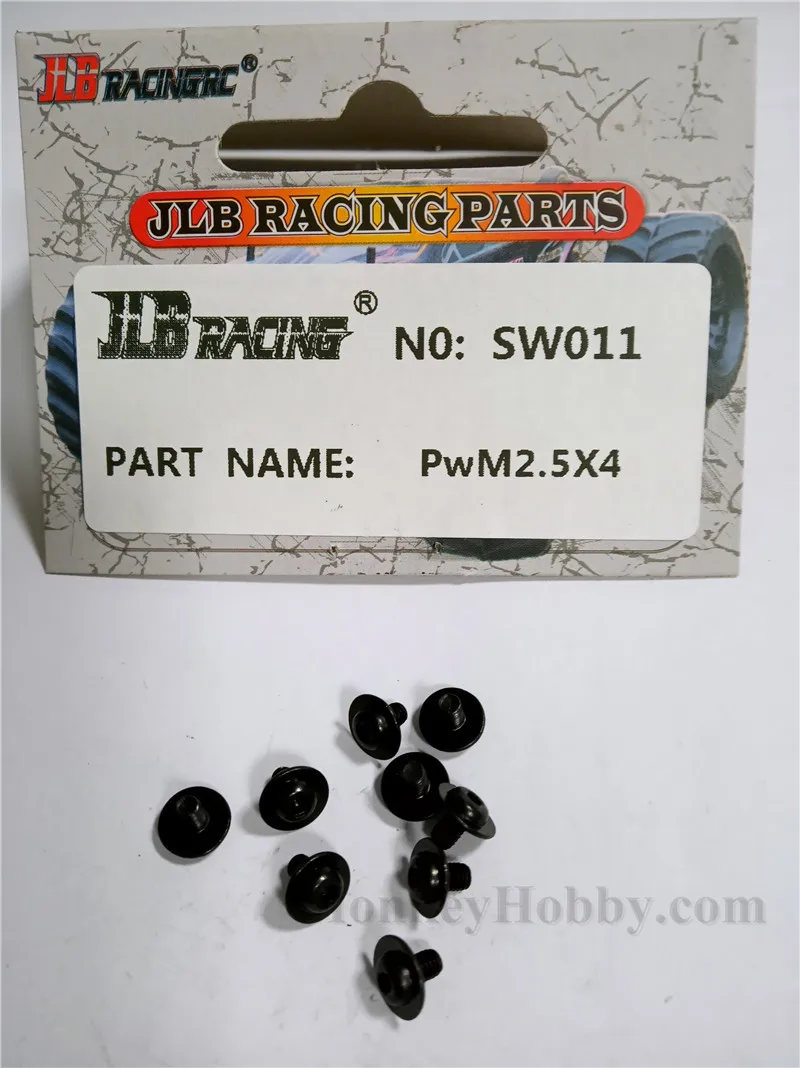 

JLB PwM2.5X4mm 10pcs Screw SW011 CHEETAH 11101 21101 1/10 RC Car Parts