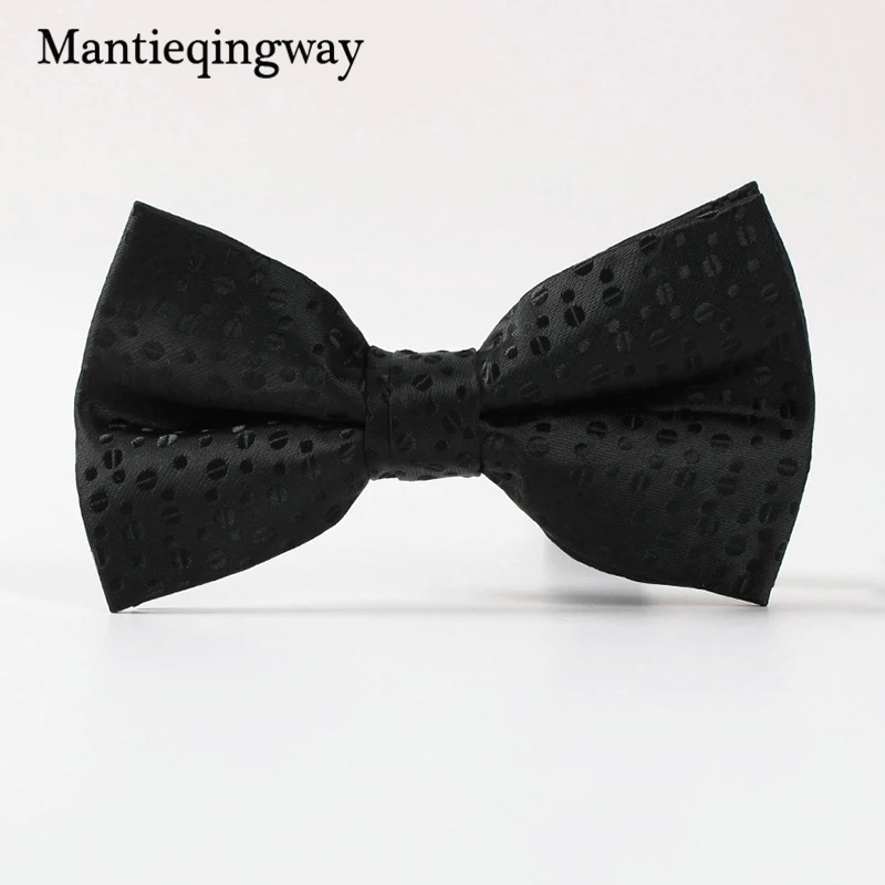 Mantieqingway Новое поступление Мода Точка полиэстер Bowties мужские Мода Бизнес костюм рубашка черный галстук-бабочка изысканный Gravata