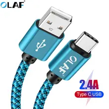Олаф USB-C usb type-C кабель 3 м 2 м 5 в 2,4 А кабель для быстрой зарядки для samsung s9 s8 note 8 9 huawei xiaomi mi6 mi 8 oneplus type-c